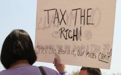 tax the rich sign