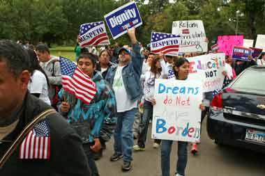 Immigration reform marchers 10/5/13