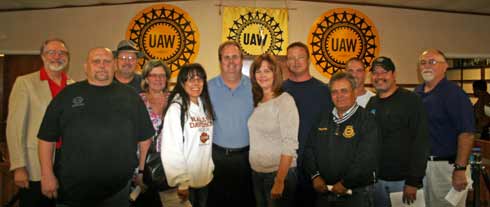 Gary Jones with UAW848 supporters